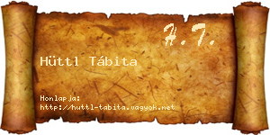 Hüttl Tábita névjegykártya